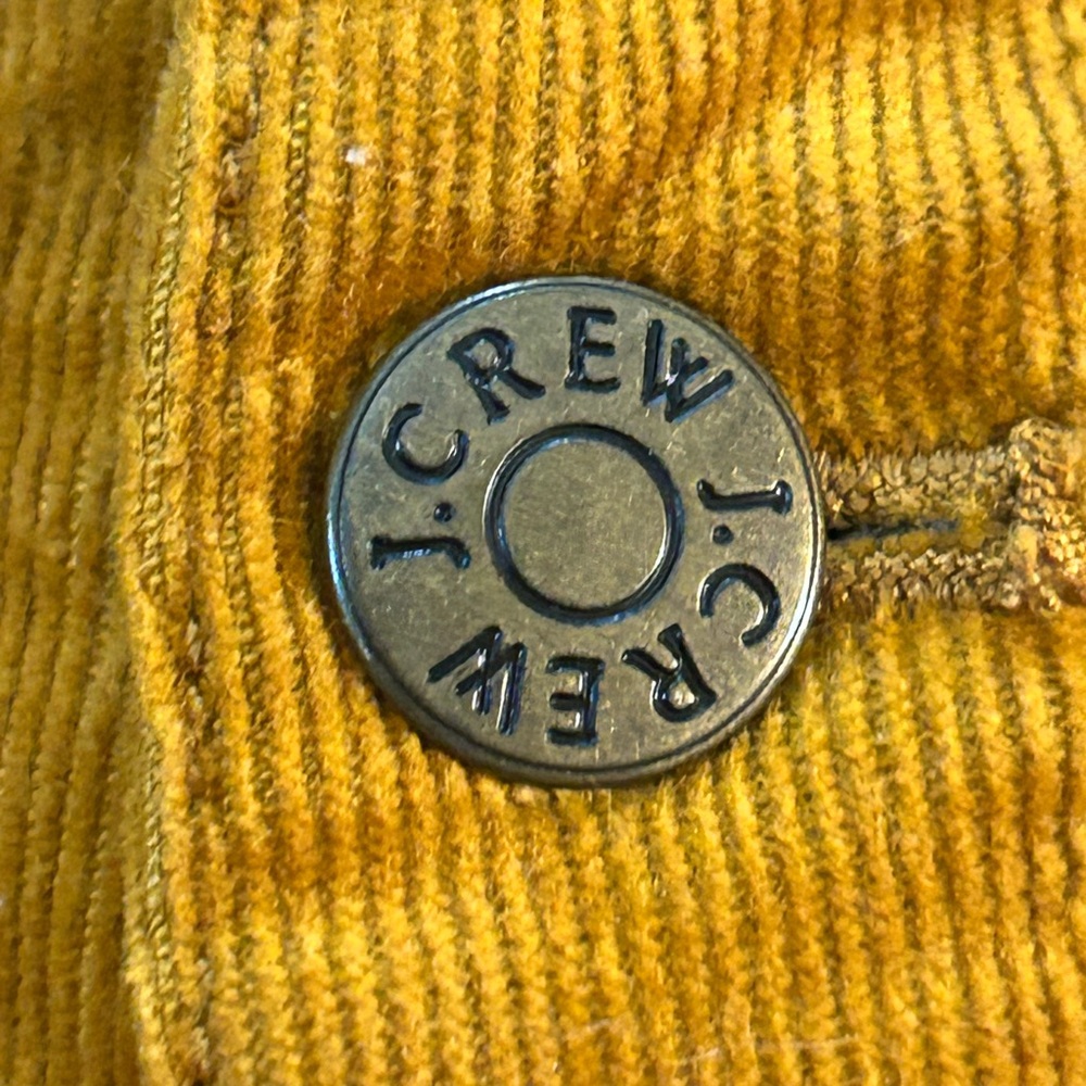 J. Crew 9" High-Rise Skinny Corduroy Pants Mustard Yellow - Picture 10 of 11